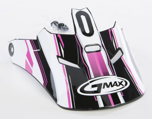 GMAX - GM-46.2 TRAXXION HELMET VISOR BLACK/PINK/WHITE MD-3X - Image 1