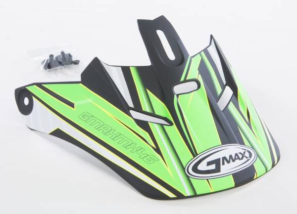 GMAX - GM-46.2 COIL HELMET VISOR MATTE BLACK/FLO-GREEN XS-SM - Image 1