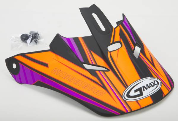 GMAX - GM-46.2 COIL HELMET VISOR MATTE BLACK/FLO-ORANGE XS-SM - Image 1