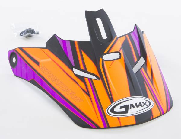 GMAX - GM-46.2 COIL HELMET VISOR MATTE BLACK/FLO-ORANGE MD-3X - Image 1