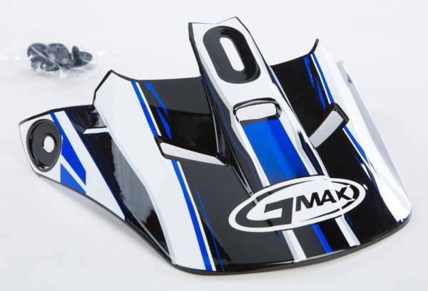 GMAX - GM-46.2 TRAXXION HELMET VISOR BLACK/BLUE/WHITE YS-YL - Image 1