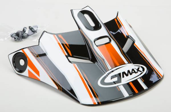 GMAX - GM-46.2 TRAXXION HELMET VISOR BLACK/ORANGE/WHITE YS-YL - Image 1