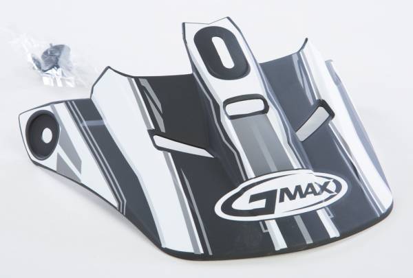 GMAX - GM-46.2 TRAXXION HELMET VISOR MATTE BLACK/WHITE/SILVER YS-YL - Image 1