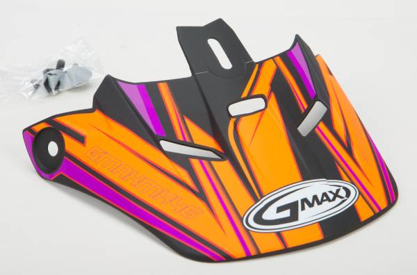 GMAX - GM-46.2 COIL HELMET VISOR MATTE BLACK/FLO-ORANGE YS-YL - Image 1