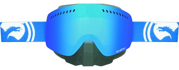 DRAGON - NFXS SNOW GOGGLE BLUE/WHITE SPLIT W/BLUE STEEL LENS - Image 1