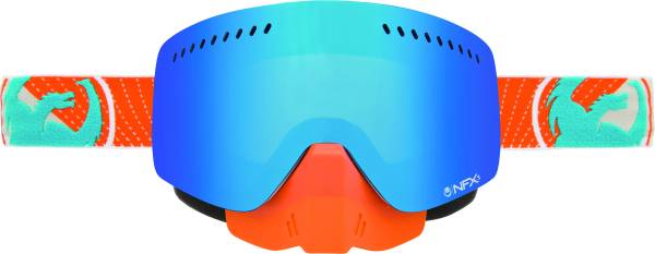 DRAGON - NFXS SNOW GOGGLE VERT W/BLUE STEEL LENS - Image 1