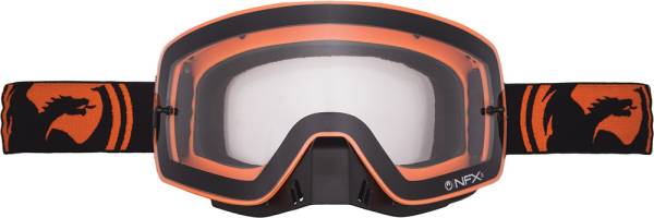 DRAGON - NFXS GOGGLE BLACK ORANGE SPLIT W/CLEAR LENS - Image 1