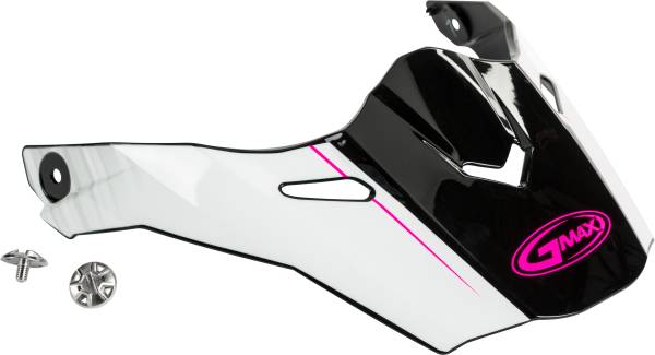 GMAX - VISOR W/SCREWS RALEY BLACK/WHITE/PINK AT-21 - Image 1