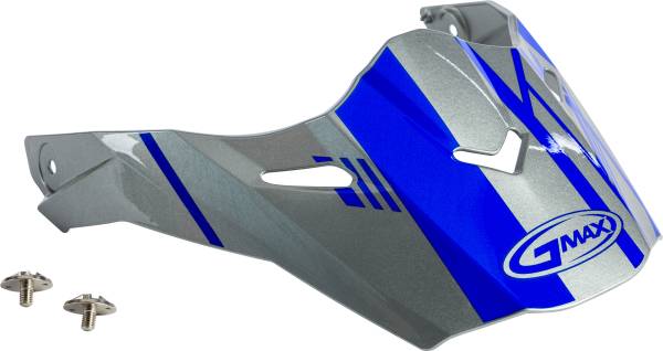 GMAX - VISOR W/SCREWS EPIC SILVER/BLUE AT-21S - Image 1