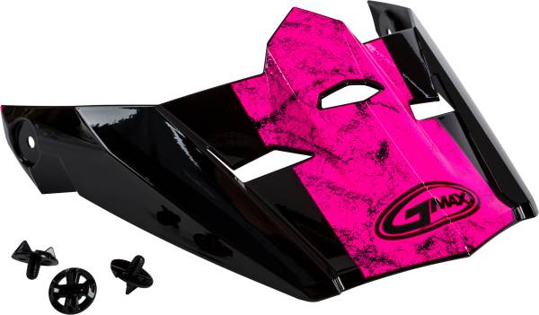 GMAX - VISOR W/SCREWS DOMINANT MX-46 BLACK/PINK/WHITE XS-SM - Image 1