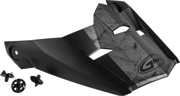 GMAX - VISOR W/SCREWS DOMINANT MX-46 MATTE BLACK/GREY XS-SM - Image 1