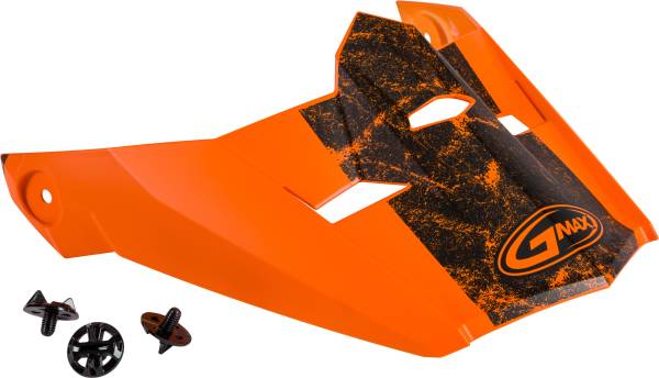 GMAX - VISOR W/SCREWS DOMINANT MX-46 MATTE ORANGE/BLACK XS-SM - Image 1