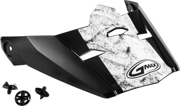 GMAX - VISOR W/SCREWS DOMINANT MX-46 MATTE BLACK/WHITE/RED MD-2X - Image 1