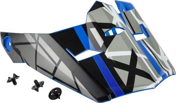 GMAX - VISOR W/SCREWS MEGA MX-46 MATTE BLUE/BLACK/WHITE MD-2X - Image 1