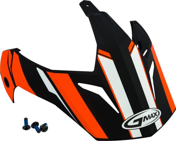 GMAX - VISOR W/SCREWS VERTICAL GM-11 BLACK/HI-VIS ORANGE - Image 1