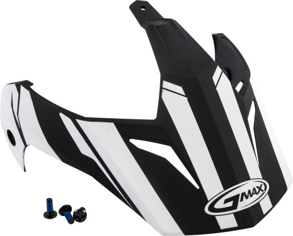 GMAX - VISOR VERTICAL BLACK/WHITE W/SCREWS GM-11 - Image 1