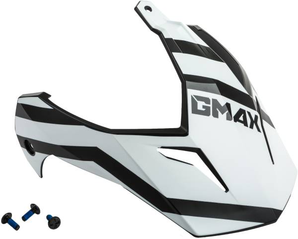 GMAX - VISOR W/SCREWS TRAPPER MATTE BLACK/RED/WHITE GM-11S - Image 1