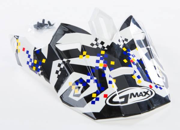 GMAX - GM-76X CRAZY G VISOR WHITE/BLACK - Image 1