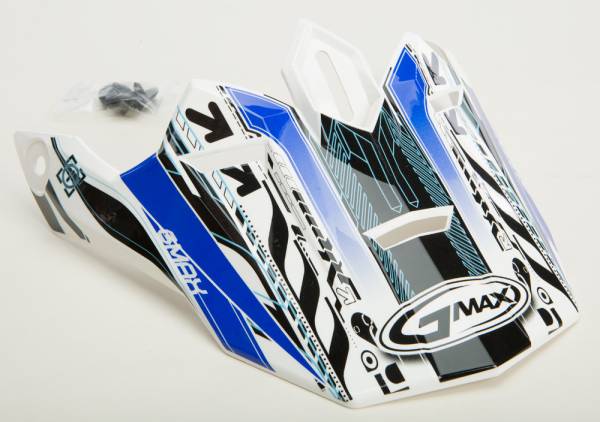 GMAX - VISOR GM76X XENOTRON WHITE/NEON BLUE TC-2 - Image 1