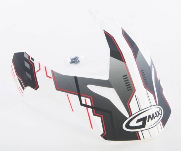 GMAX - VISOR W/SCREWS ADVENTURE MATTE WHITE/BLACK/RED GM-11 - Image 1