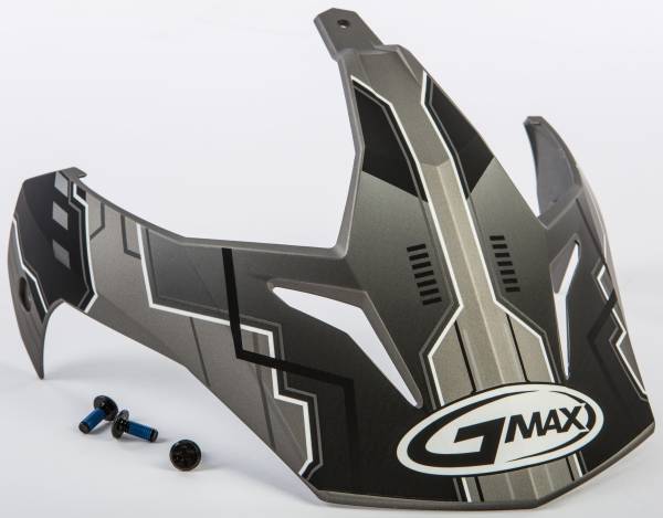 GMAX - VISOR W/SCREWS ADVENTURE MATTE BLACK/DARK SILVER GM-11 - Image 1