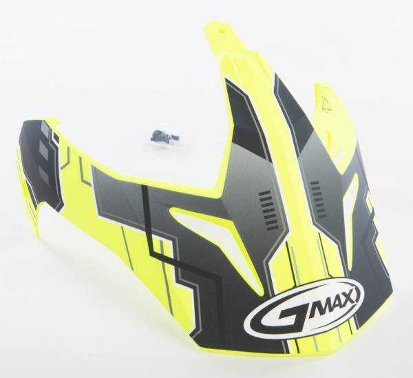 GMAX - VISOR W/SCREWS ADVENTURE MATTE SILVER/HI-VIS YELLOW GM-11 - Image 1