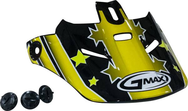 GMAX - VISOR GM46Y-2 S/STAR BLACK/YEL TC-4 - Image 1