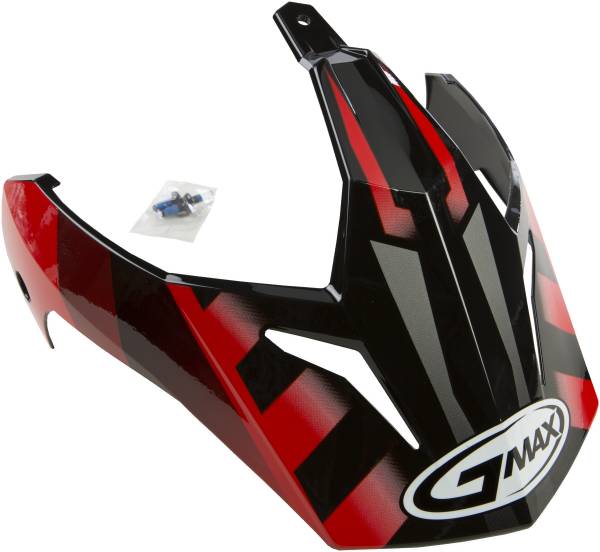 GMAX - VISOR W/SCREWS TREKKA GM-11 BLACK/RED - Image 1