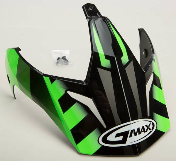 GMAX - VISOR W/SCREWS TREKKA GM-11 BLACK/HI-VIS GREEN - Image 1