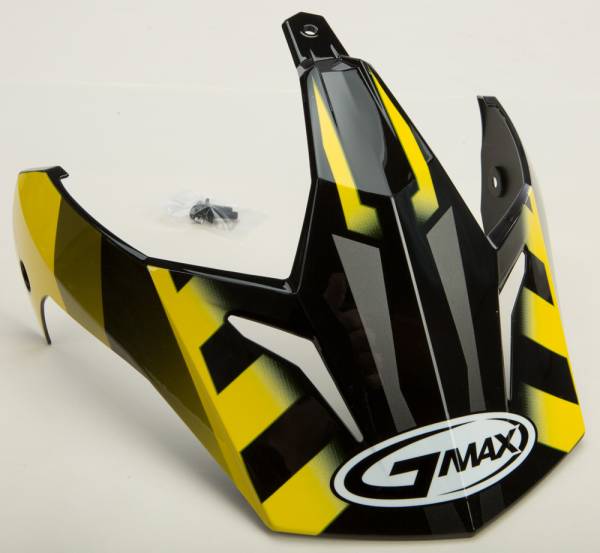 GMAX - VISOR W/SCREWS TREKKA GM-11 BLACK/YELLOW - Image 1