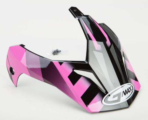 GMAX - VISOR W/SCREWS TREKKA GM-11 BLACK/PINK - Image 1