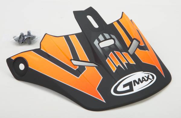 GMAX - VISOR W/SCREWS RACE GM-46.2Y BLACK/HI-VIS ORANGE YS-YL - Image 1