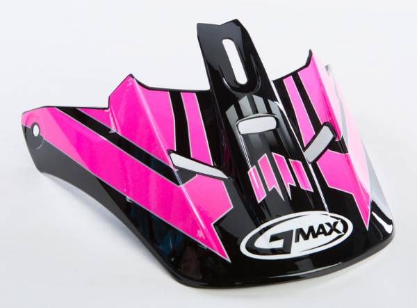 GMAX - VISOR W/SCREWS RACE GM-46.2 BLACK/PINK XS-SM - Image 1