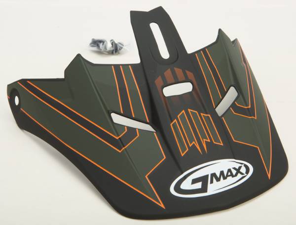 GMAX - VISOR W/SCREWS RACE GM-46.2 OD GREEN/ORANGE MD-3X - Image 1