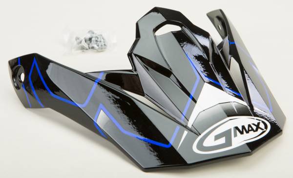 GMAX - VISOR W/SCREWS STEP MX-86 BLACK/BLUE - Image 1