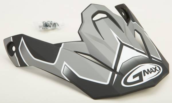 GMAX - VISOR W/SCREWS STEP MX-86 DARK SILVER/WHITE - Image 1