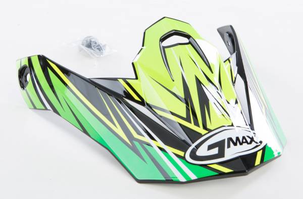 GMAX - VISOR W/SCREWS RAZ MX-86 GREEN/HI-VIS YELLOW - Image 1