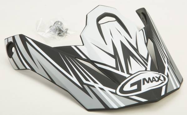 GMAX - VISOR W/SCREWS RAZ MX-86 MATTE SILVER/WHITE - Image 1