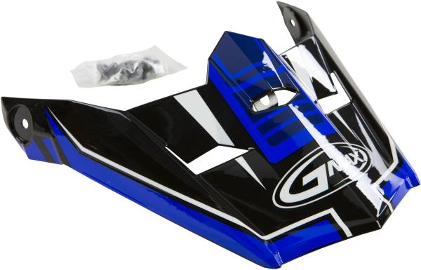 GMAX - VISOR W/SCREWS UNCLE MX-46Y BLACK/BLUE YS-YL - Image 1