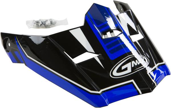 GMAX - VISOR W/SCREWS UNCLE MX-46 BLACK/BLUE MD-2X - Image 1