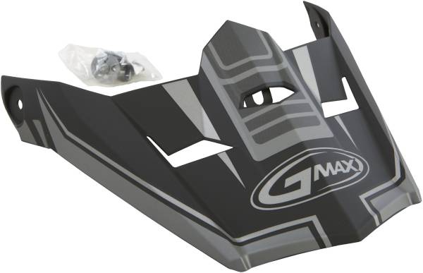 GMAX - VISOR W/SCREWS UNCLE MX-46Y MATTE BLACK/SILVER YS-YL - Image 1