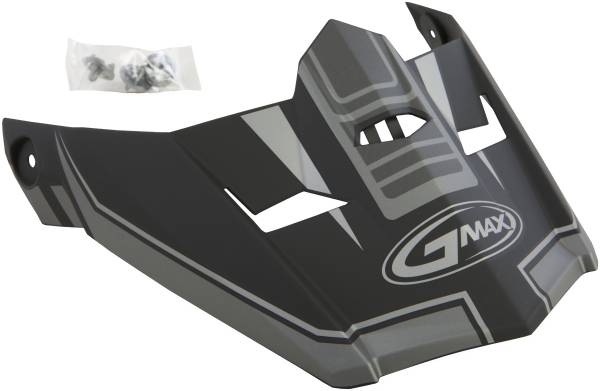 GMAX - VISOR W/SCREWS UNCLE MX-46 MATTE BLACK/SILVER MD-2X - Image 1