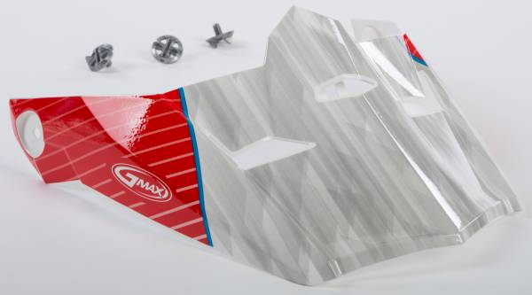 GMAX - VISOR W/SCREWS COLFAX MX-46 WHITE/RED/BLUE MD-2X - Image 1