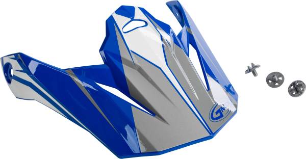 GMAX - VISOR W/SCREWS REVOKE MX-86 BLUE/WHITE - Image 1