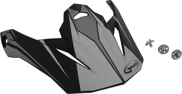 GMAX - VISOR W/SCREWS REVOKE MX-86 MATTE BLACK/SILVER - Image 1