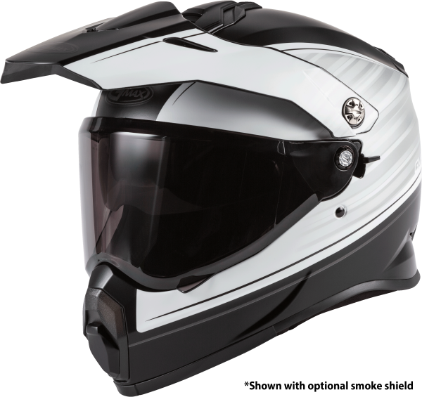 GMAX - AT-21 ADVENTURE RALEY HELMET MATTE BLACK/WHITE XS - Image 1