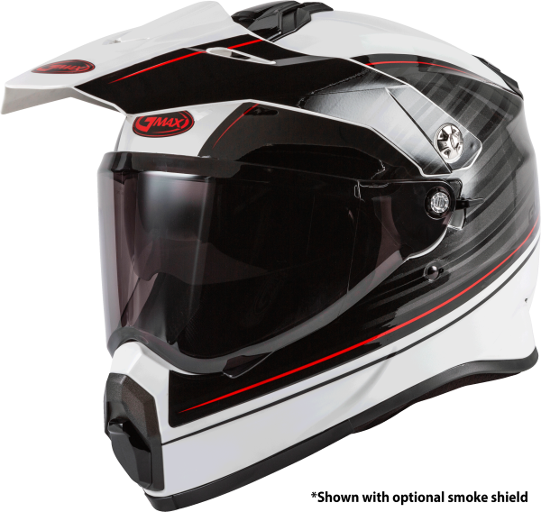 GMAX - AT-21 ADVENTURE RALEY HELMET WHITE/GREY/RED 2X - Image 1