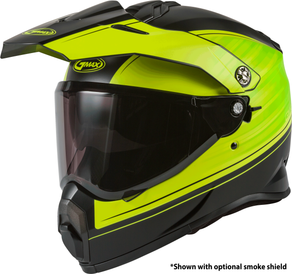 GMAX - AT-21 ADVENTURE RALEY HELMET MATTE BLACK/HI-VIS 2X - Image 1