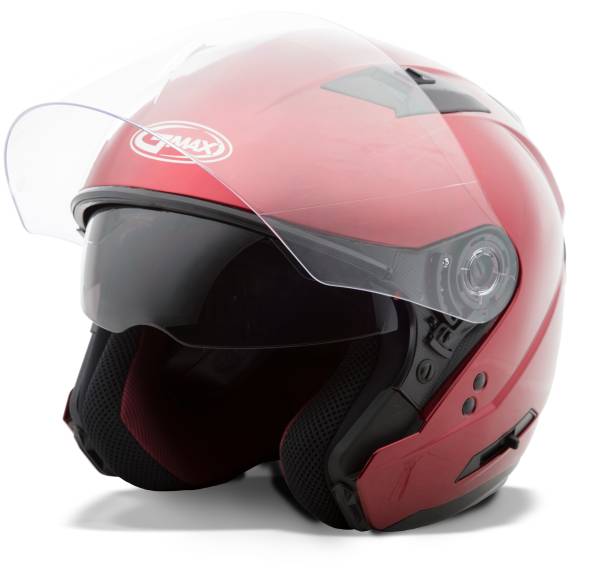 GMAX - OF-77 OPEN-FACE HELMET CANDY RED SM - Image 1