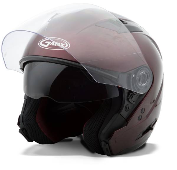 GMAX - OF-77 OPEN-FACE HELMET WINE RED 2X - Image 1